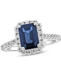 LEVARON - 14K 2.00 Ct. Tw. Diamond & Sapphire Cocktail Ring - Lyst