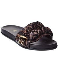 Fendi - Ff Vertigo Satin Slide - Lyst