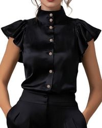 Tedora - Short Sleeve Blouse - Lyst