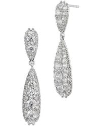 Savvy Cie - Cz Drop Earrings - Lyst
