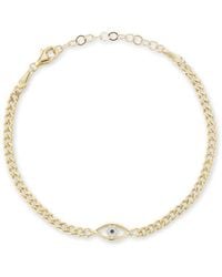 Sphera Milano - 14K Over Cz Evil Eye Bracelet - Lyst