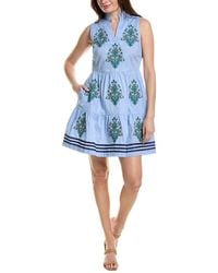 tyler boe - Amelia Chambray Linen-Blend Mini Dress - Lyst