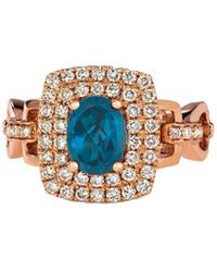 Le Vian - 14k Rose Gold 2.07 Ct. Tw. Diamond & London Blue Topaz Ring - Lyst