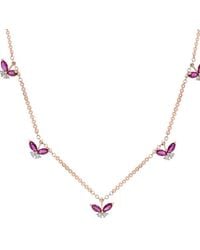 Diana M. Jewels - Fine Jewelry 14k Rose Gold 1.08 Ct. Tw. Diamond & Ruby Necklace - Lyst