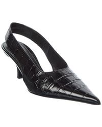TOTEME - Classic Croc-Embossed Leather Slingback Pump - Lyst