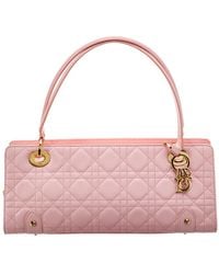 Dior Pink Lambskin Leather East West Bag