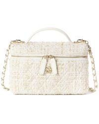 Tiffany & Fred Paris - Tweed & Leather Mini Top-Handle Bag - Lyst