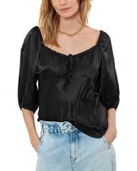 Hale Bob - Solid Silk-Blend Top - Lyst
