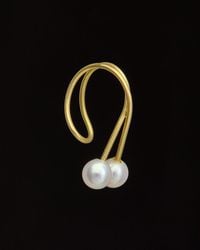 Italian Gold - 18K Pearl Cuff Earrings - Lyst