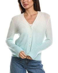 Forte - Ombre V-Neck 100% Cashmere Cardigan - Lyst