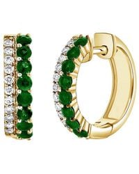 Sabrina Designs - 14k 0.71 Ct. Tw. Diamond & Emerald Huggie Earrings - Lyst