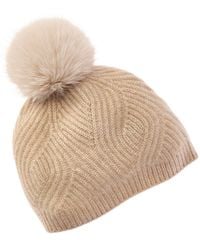 Sofiacashmere - Sofiacashmere Lurex Wave Rib Cashmere Hat - Lyst