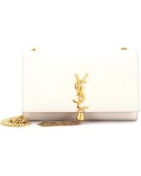 Saint Laurent - Grainy Leather Classic Monogram Tassel Crossbody Small (Authentic Pre-Loved) - Lyst