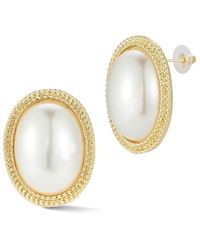 Glaze Jewelry - Plated Oval Statement Stud Earrings - Lyst