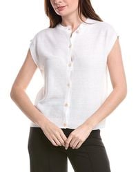Eileen Fisher - Linen-Blend Vest - Lyst