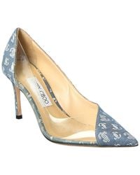 Jimmy Choo - Cass 75 Denim & Vinyl Pump - Lyst