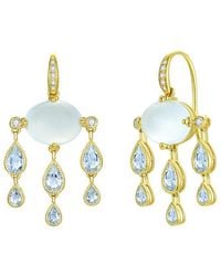 Nina Zhou Jewelry - 14K 7.15 Ct. Tw. Diamond & Aquamarine Drop Earrings - Lyst