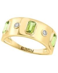 Effy Fine Jewelry - 14K 0.97 Ct. Tw. Diamond & Peridot Ring - Lyst