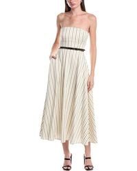 Max Mara - Fervida Jersey Linen-Blend Midi Dress - Lyst