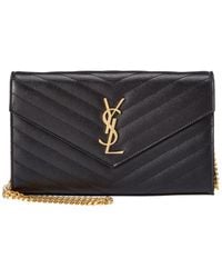 Saint Laurent - Monogram Matelasse Leather Wallet On Chain - Lyst