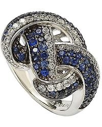 Suzy Levian - 18k & Silver 2.50 Ct. Tw. Sapphire Love Knot Ring - Lyst