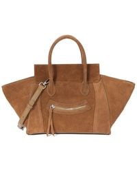 Tiffany & Fred Paris - Suede & Leather Winged Tote - Lyst