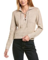 Laundry by Shelli Segal - Lace Up Sweater - Lyst