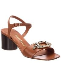 Ferragamo - Priscilla 55 Leather Sandal - Lyst