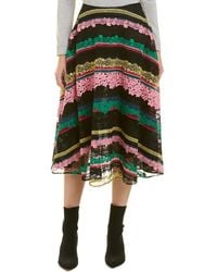 Valentino Valentino Garavani Lace Midi Skirt - Pink