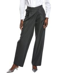 Jonathan Simkhai - Tayler Overlap Wide Leg Wool-Blend Trouser - Lyst