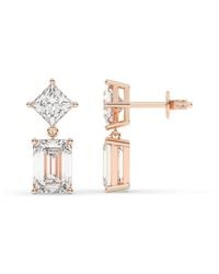 Lab Grown Diamonds - 14K Rose 7.00 Ct. Tw. Lab-Grown Diamond Earrings - Lyst