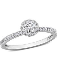 Rina Limor - 14K 0.50 Ct. Tw. Diamond Halo Ring - Lyst