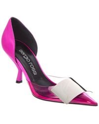 Sergio Rossi - 76 Satin & Vinyl Pump - Lyst