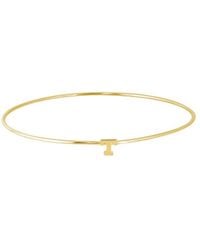 Jane Basch - 14k Plated Initial Bangle (a-z) - Lyst