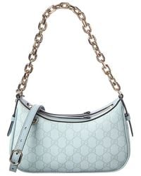 Gucci - Gg Emblem Small Gg Supreme Canvas & Leather Shoulder Bag - Lyst