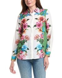 Tahari - Printed Blouse - Lyst