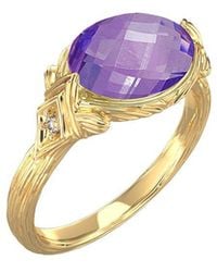 Reiss - 14K 2.50 Ct. Tw. Diamond & Amethyst Cocktail Ring - Lyst
