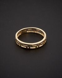 Italian Gold - 14k Greek Key Band Ring - Lyst