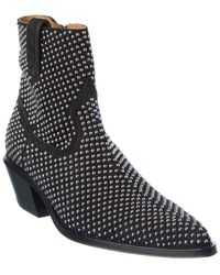 Off-White c/o Virgil Abloh - Stud Texas Suede Bootie - Lyst