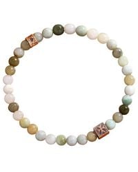 Karma and Luck - Jade Jasper Stretch Bracelet - Lyst