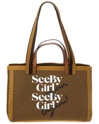 See By Chloé - See By Girl Un Jour Canvas & Leather Tote - Lyst
