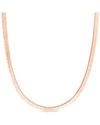 Sterling Forever - Herringbone Chain Necklace - Lyst