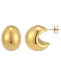 Adornia - 18K Plated Stainless Steel Tarnish-Resistant Lightweight Crescent Moon Statement Stud Earrings - Lyst