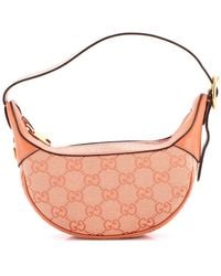 Gucci - Gg Canvas & Leather Ophidia Half Moon Bag Mini (Authentic Pre- Loved) - Lyst