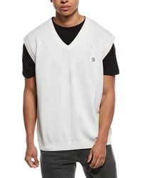 BOSS - Wool-Blend Tennis Lifestyle Sweater Vest - Lyst