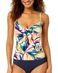 Anne Cole - Bunny Tie Keyhole Front Tankini - Lyst