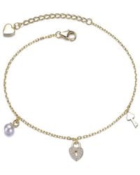 Rachel Glauber - 14K Plated Cz Charm Bracelet - Lyst