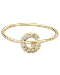 Adornia - 14K Plated Cz Initial Ring - Lyst