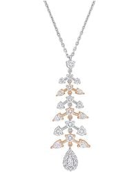 Rina Limor - 14K Two-Tone 1.05 Ct. Tw. Diamond Floral Necklace - Lyst