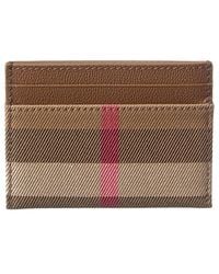 Burberry - Check Card Case - Lyst